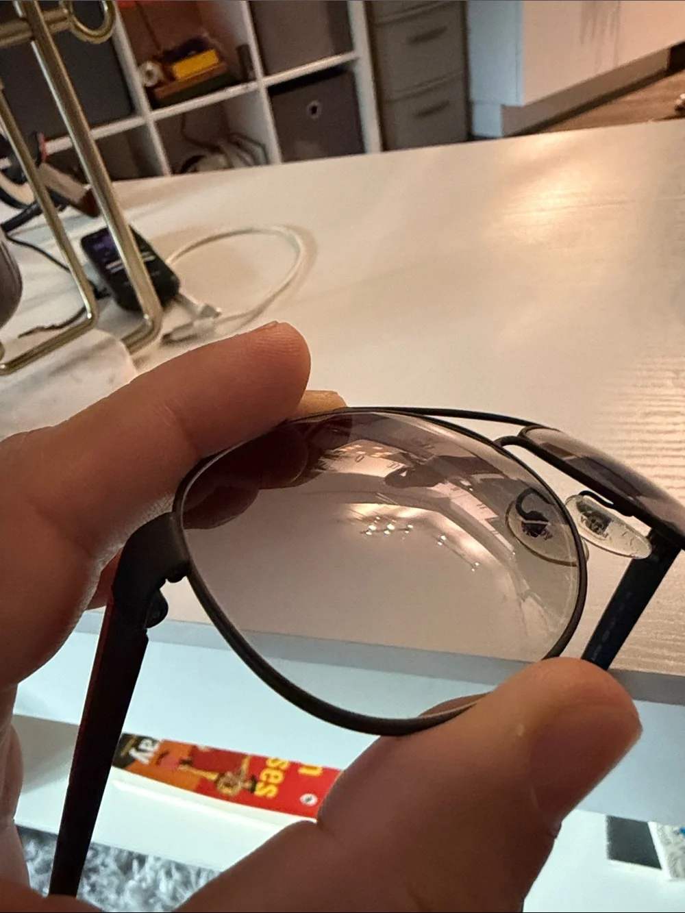 Prada Men's Black Sunglasses with Red Accent